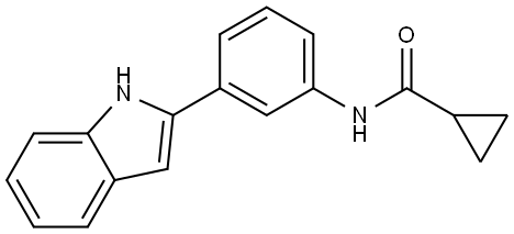 Cyclopropanecarboxamide, N-[3-(1H-indol-2-yl)phenyl]- 结构式