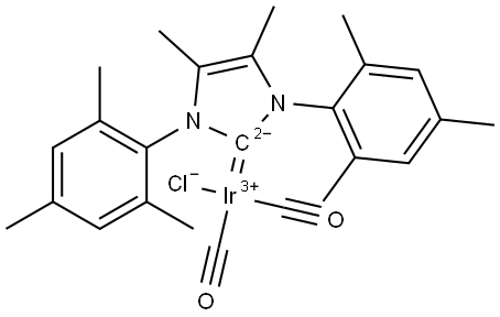 (SP-4-2)-Dicarbonylchloro[1,3-dihydro-4,5-dimethyl-1,3-bis(2,4,6-trimethylphenyl… Structure