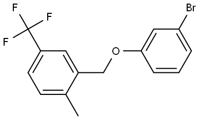 2-[(3-Bromophenoxy)methyl]-1-methyl-4-(trifluoromethyl)benzene 结构式