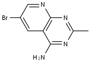 6-bromo-2-methylpyrido[2,3-d]pyrimidin-4-amine 结构式