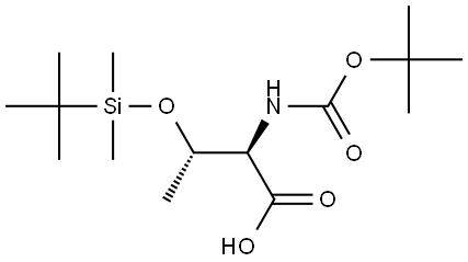 N-(叔丁氧羰基)-O-(叔丁基二甲基甲硅烷基)-D-苏氨酸,1126450-23-4,结构式