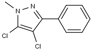 4,5-dichloro-1-methyl-3-phenyl-1H-pyrazole,1129260-91-8,结构式