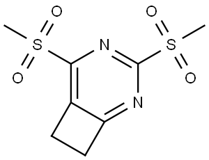3,5-Bis(methylsulfonyl)-2,4-diazabicyclo[4.2.0]octa-1,3,5-triene Struktur