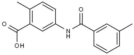 2-Methyl-5-[(3-methylbenzoyl)amino]benzoic acid,1133816-10-0,结构式