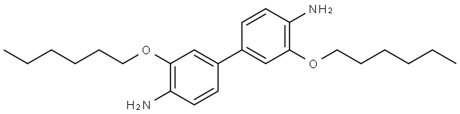 [1,1′-Biphenyl]-4,4′-diamine, 3,3′-bis(hexyloxy)- Structure