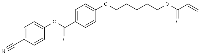 Benzoic acid, 4-[[5-[(1-oxo-2-propen-1-yl)oxy]pentyl]oxy]-, 4-cyanophenyl ester Structure