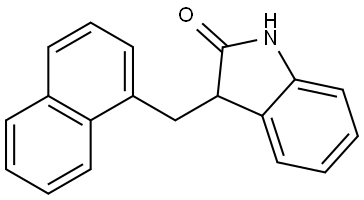 3-Naphthalen-1-ylmethyl-1,3-dihydroindol-2-one Struktur