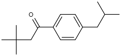 3,3-Dimethyl-1-[4-(2-methylpropyl)phenyl]-1-butanone Structure