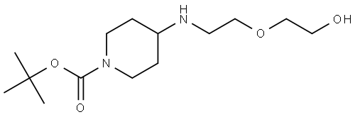 tert-butyl 4-((2-(2-hydroxyethoxy)ethyl)amino)piperidine-1-carboxylate 结构式