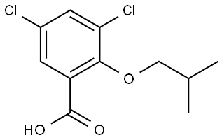 3,5-dichloro-2-isobutoxybenzoic acid 结构式