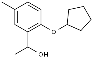 2-(Cyclopentyloxy)-α,5-dimethylbenzenemethanol Structure