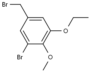 1-Bromo-5-(bromomethyl)-3-ethoxy-2-methoxybenzene Structure