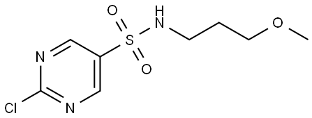 2-chloro-N-(3-methoxypropyl)pyrimidine-5-sulfonamide 化学構造式