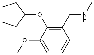 2-(Cyclopentyloxy)-3-methoxy-N-methylbenzenemethanamine 结构式