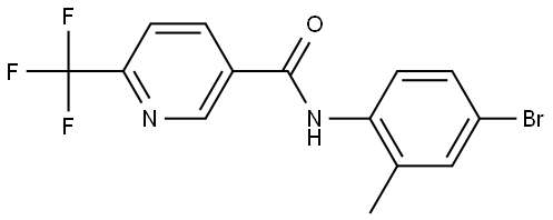 N-(4-Bromo-2-methylphenyl)-6-(trifluoromethyl)-3-pyridinecarboxamide 结构式