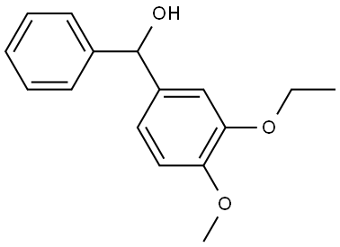 3-Ethoxy-4-methoxy-α-phenylbenzenemethanol Struktur