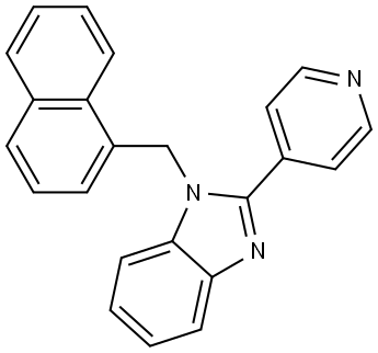 1-(naphthalen-1-ylmethyl)-2-(pyridin-4-yl)-1H-benzo[d]imidazole Structure