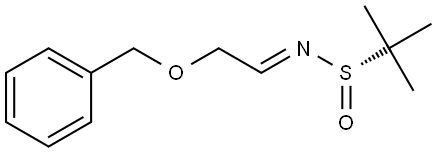 2-Propanesulfinamide, 2-methyl-N-[2-(phenylmethoxy)ethylidene]-, [N(E),S(S)]- Structure