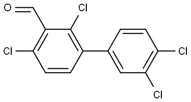 2,3',4,4'-Tetrachloro[1,1'-biphenyl]-3-carboxaldehyde 结构式