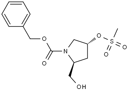 Benzyl (2S,4R)-2-(hydroxymethyl)-4-((methylsulfonyl)oxy)pyrrolidine-1-carboxylate|苄基(2S,4R)-2-(羟甲基)-4-((甲基磺酰基)氧基)吡咯烷-1-甲酸酯