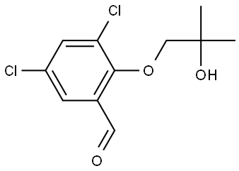 3,5-Dichloro-2-(2-hydroxy-2-methylpropoxy)benzaldehyde 结构式