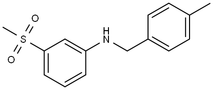 4-Methyl-N-[3-(methylsulfonyl)phenyl]benzenemethanamine 结构式