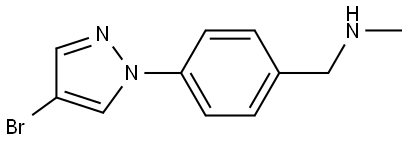 4-(4-Bromo-1H-pyrazol-1-yl)-N-methylbenzenemethanamine Structure