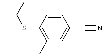 3-Methyl-4-[(1-methylethyl)thio]benzonitrile 结构式
