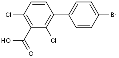 4'-Bromo-2,4-dichloro[1,1'-biphenyl]-3-carboxylic acid 结构式