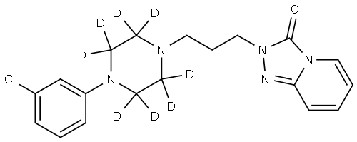 1,2,4-Triazolo[4,3-a]pyridin-3(2H)-one, 2-[3-[4-(3-chlorophenyl)-1-piperazinyl-2,2,3,3,5,5,6,6-d8]propyl]- Structure