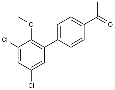 1-(3',5'-Dichloro-2'-methoxy[1,1'-biphenyl]-4-yl)ethanone 结构式