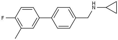 N-Cyclopropyl-4'-fluoro-3'-methyl[1,1'-biphenyl]-4-methanamine 结构式