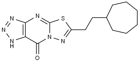 6-(2-cycloheptylethyl)-[1,3,4]thiadiazolo[3,2-a][1,2,3]triazolo[4,5-d]pyrimidin-9(3H)-one Structure