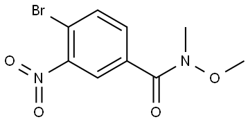 4-bromo-N-methoxy-N-methyl-3-nitrobenzamide 结构式