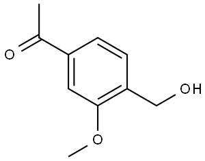 4-(羟甲基)-3-甲氧基苯乙酮 结构式