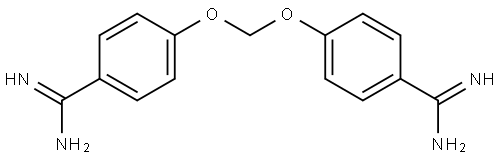 Bis-(4-guanylphenoxy)-methan 化学構造式