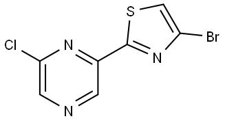 4-Bromo-2-(6'-chloro-2'-pyrazinyl)thiazole 结构式