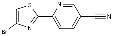 4-Bromo-2-(5'-cyano-2'-pyridyl)thiazole 化学構造式