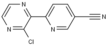 3-Chloro-2-(5'-cyano-2'-pyridyl)pyrazine 结构式