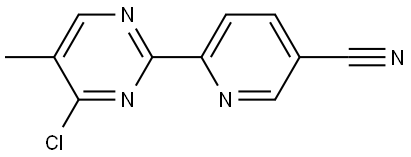 4-Chloro-5-methyl-2-(5'-cyano-2'-pyridyl)pyrimidine Structure