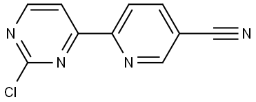 2-Chloro-4-(5'-cyano-2'-pyridyl)pyrimidine 化学構造式