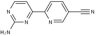 2-Amino-4-(5'-cyano-2'-pyridyl)pyrimidine 结构式