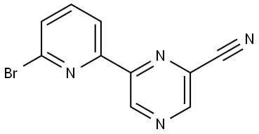 6-Cyano-2-(6'-bromo-2'-pyridyl)pyrazine,1185315-58-5,结构式