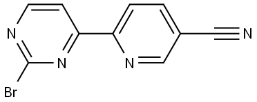 2-Bromo-4-(5'-cyano-2'-pyridyl)pyrimidine Structure