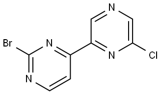 2-Bromo-4-(6'-chloro-2'-pyrazinyl)pyrimidine Struktur