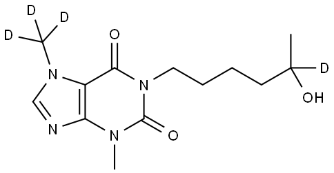 Hydroxy Pentoxifylline D4 Structure