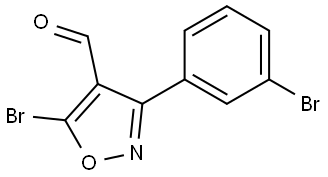 4-Isoxazolecarboxaldehyde, 5-bromo-3-(3-bromophenyl)- Structure