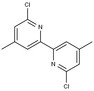 6,6'-Dichloro-4,4'-dimethyl-2,2'-bipyridine 结构式