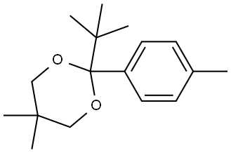 2-(1,1-Dimethylethyl)-5,5-dimethyl-2-(4-methylphenyl)-1,3-dioxane 结构式