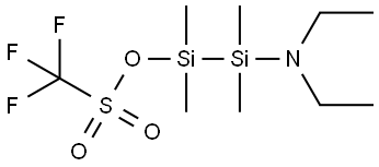 2-(二乙氨基)-1,1,2,2-四甲基二硅烷基 三氟甲磺酸盐 结构式